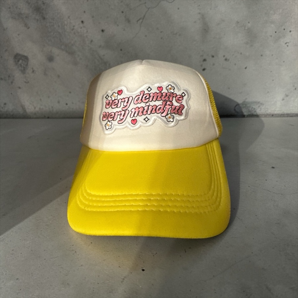 Yellow and White Trucker Hat